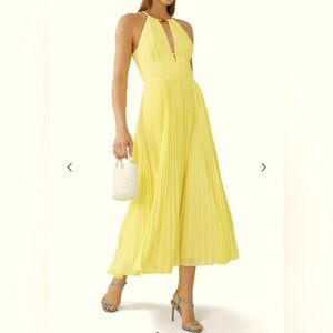 🆕 NWT #266~ JONATHAN SIMKHAI Carli Plissé
Halter Midi-Dress, Size 4